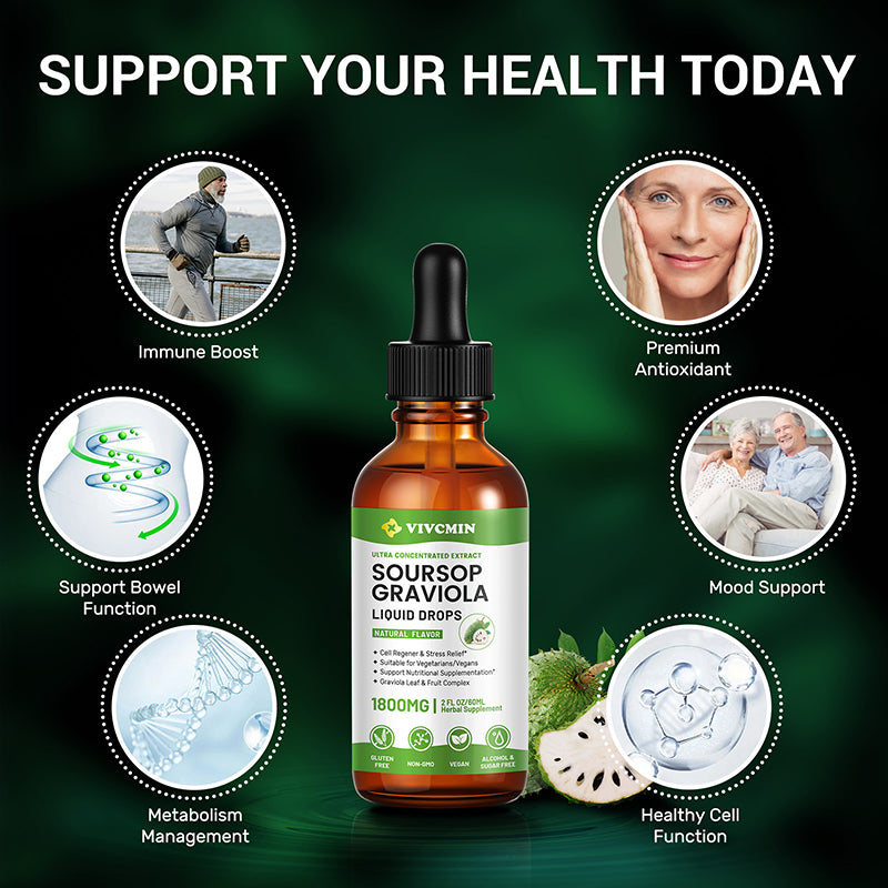 Soursop Graviola Liquid Drops (2 Fl Oz)