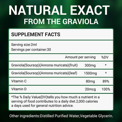 Soursop Graviola Liquid Drops (2 Fl Oz)