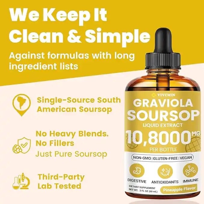 Soursop Graviola Liquid Drops (2 Fl Oz)