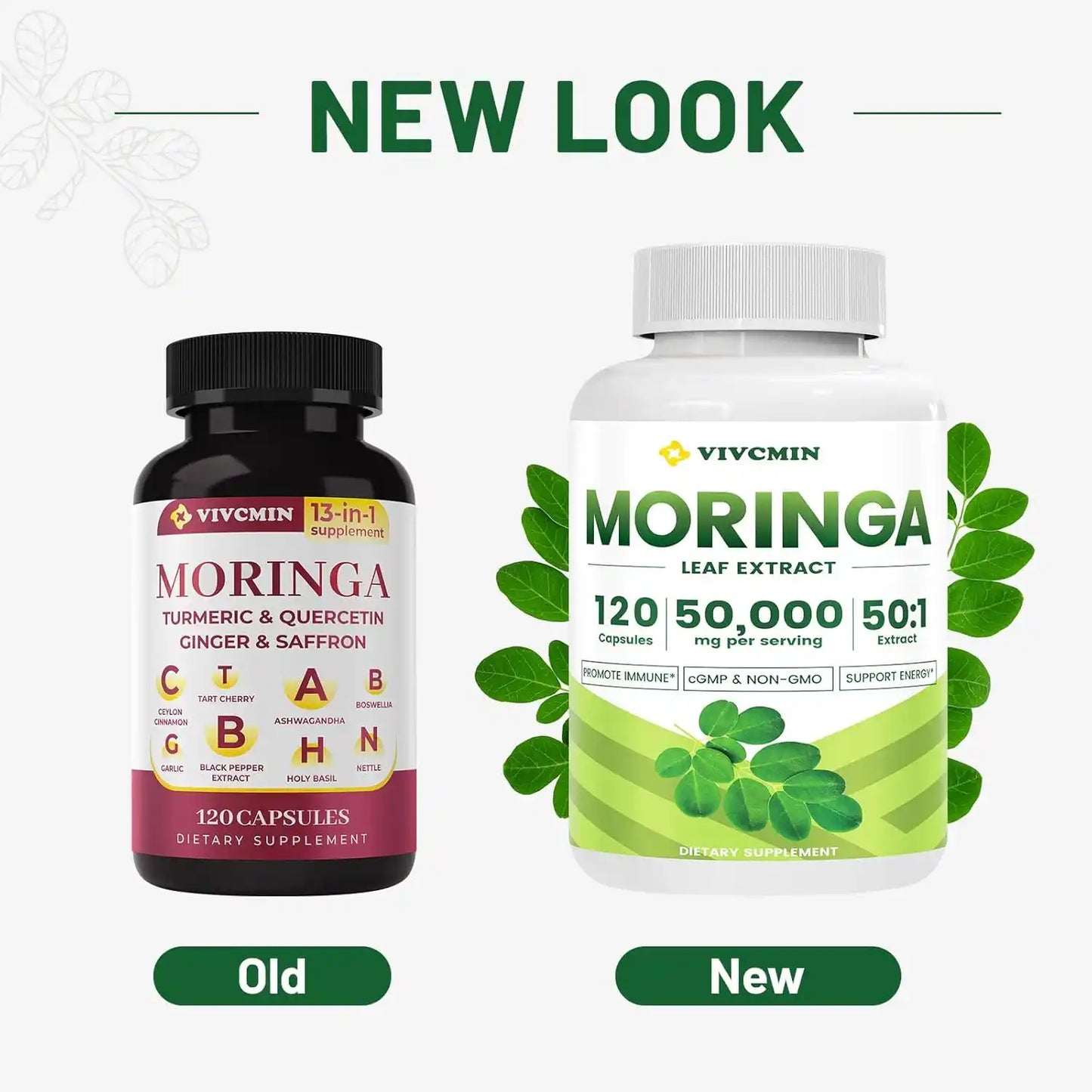 120 Moringa Capsules - 1000mg Moringa Oleifera Leaf | Moringa Supplement for Energy & Immune Support - 4 Month Supply