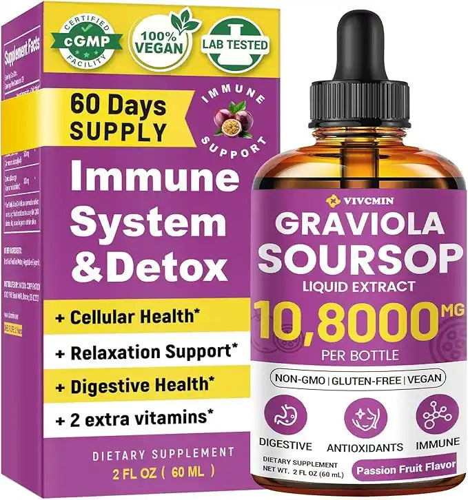 Soursop Graviola Liquid Drops (2 Fl Oz)