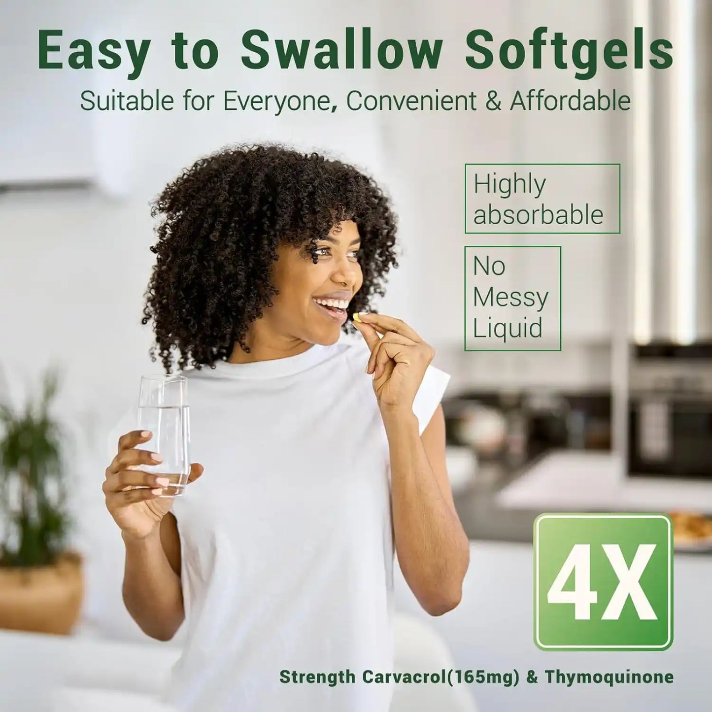 Oil of Oregano Capsules - Oregano Oil with Black Seed Oil, Contain Carvacrol & Thymoquinone, Herbal Supplement for Immune, Digestive and Antioxidant Support, 300 Softgels - 150 Days Supply