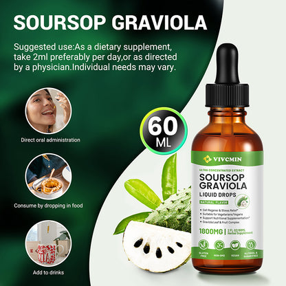 Soursop Graviola Liquid Drops (2 Fl Oz)